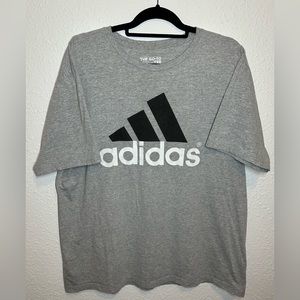 Adidas Mens Shirt XL Gray Heather Short Sleeve